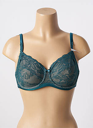 Soutien-gorge effet matière satinée haut soutien-gorge emboitant vert CONTURELLE femme