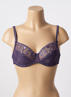 Soutien-gorge effet matière satinée haut soutien-gorge emboitant violet CONTURELLE femme