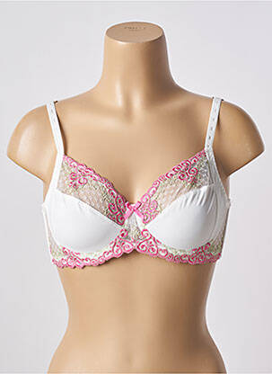 Soutien-gorge effet matière satinée haut soutien-gorge emboitant blanc PIEGE femme
