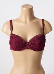 Soutien-gorge effet matière satinée haut soutien-gorge emboitant rouge WARNER'S femme