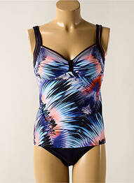 Tankini effet matière satinée bleu SUNFLAIR femme