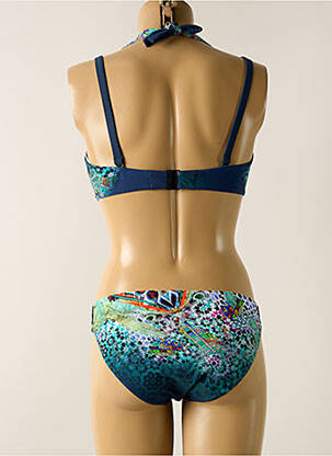Maillot de bain 2 pièces stretch haut bandeau bleu SUNFLAIR femme