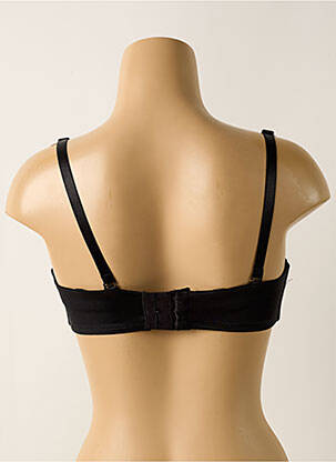 Soutien-gorge effet matière satinée haut bandeau noir WARNER'S femme