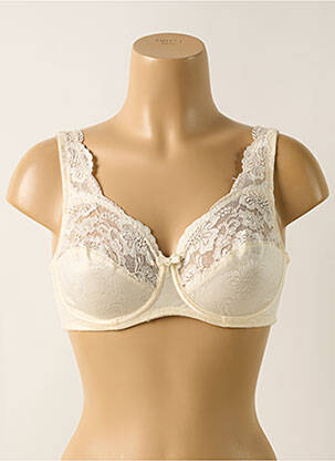 Soutien-gorge effet matière satinée haut soutien-gorge emboitant beige FELINA femme