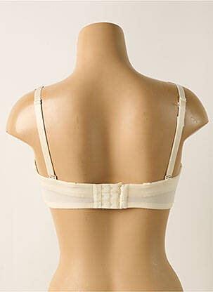Soutien-gorge effet matière satinée haut bandeau beige WARNER'S femme