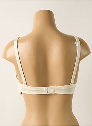 Soutien-gorge effet matière satinée haut bandeau beige FELINA femme