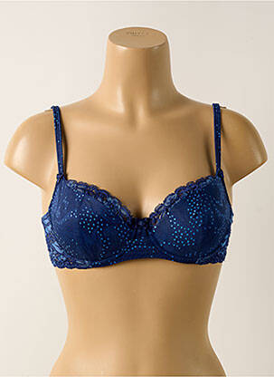 Soutien-gorge effet matière satinée haut soutien-gorge emboitant bleu WARNER'S femme