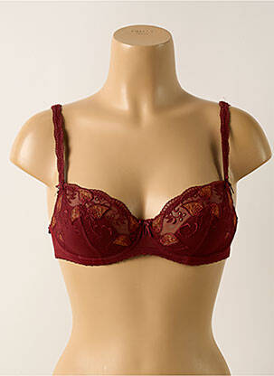 Soutien-gorge effet matière satinée haut soutien-gorge moulé rouge CONTURELLE femme