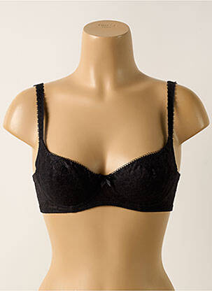 Soutien-gorge effet matière satinée haut soutien-gorge moulé noir WONDERBRA femme