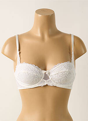 Soutien-gorge effet matière satinée haut bandeau beige WARNER'S femme