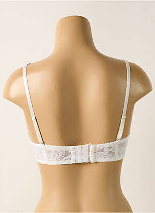 Soutien-gorge effet matière satinée haut bandeau beige WARNER'S femme