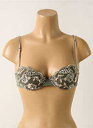 Soutien-gorge effet matière satinée haut soutien-gorge moulé vert LILLY femme