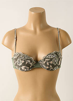 Soutien-gorge effet matière satinée haut soutien-gorge moulé vert LILLY femme