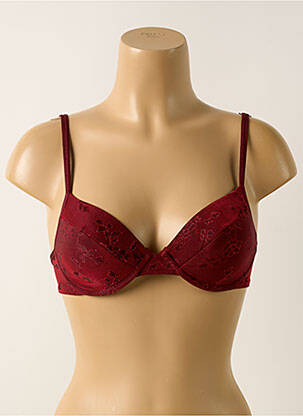 Soutien-gorge effet matière satinée haut soutien-gorge moulé rouge PLAYTEX femme