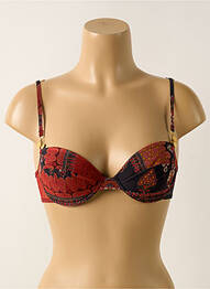 Soutien-gorge effet matière satinée haut soutien-gorge moulé orange LILLY femme