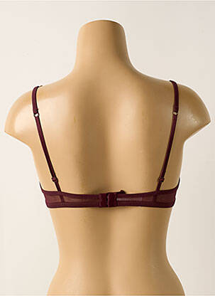 Soutien-gorge effet matière satinée haut soutien-gorge moulé rouge LILLY femme