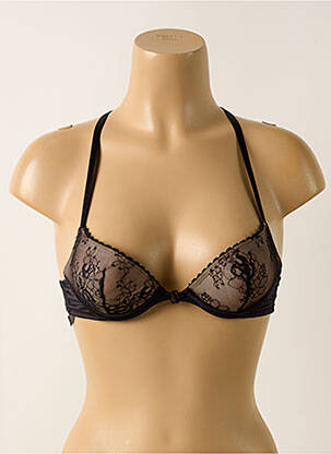 Soutien-gorge effet matière satinée haut soutien-gorge push-up noir WONDERBRA femme