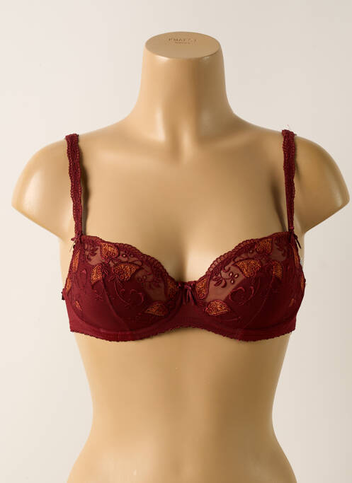 Soutien-gorge effet matière satinée haut soutien-gorge moulé rouge CONTURELLE femme