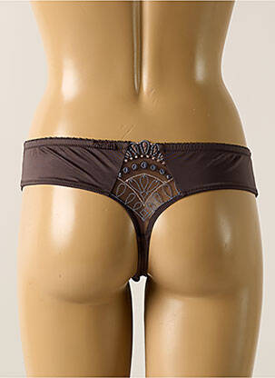 Tanga effet matière satinée gris CONTURELLE femme