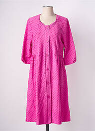 Robe de chambre tissage jersey rose CANAT femme