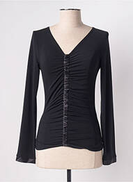 Top stretch manches longues noir LE BOURGET femme