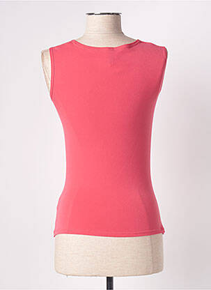 Top tissage crêpe sans manche orange LE BOURGET femme