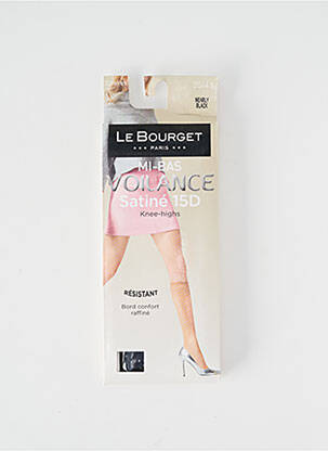 Chaussettes stretch noir LE BOURGET femme