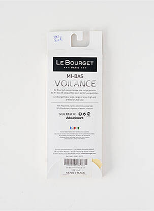 Chaussettes légère et transparente noir LE BOURGET femme