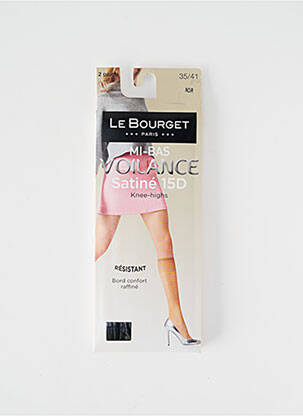 Chaussettes maintien élastique noir LE BOURGET femme