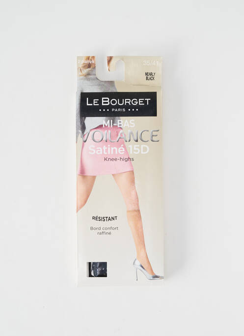 Chaussettes noir LE BOURGET pour femme