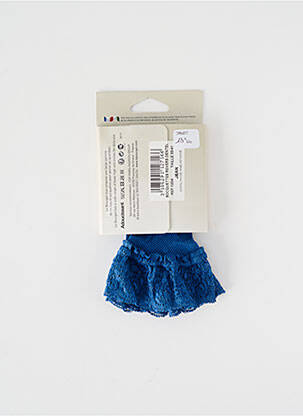 Chaussettes tissage résille bleu LE BOURGET femme