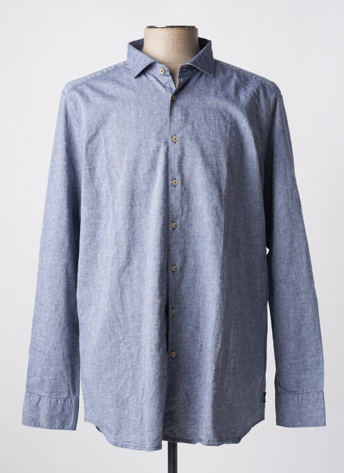 Chemise manches longues bleu DIGEL pour homme