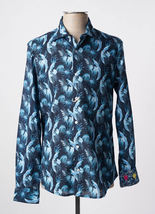 Chemise manches longues bleu GANESH pour homme