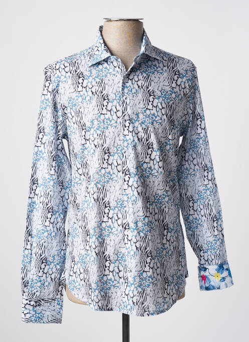 Chemise manches longues bleu GANESH pour homme