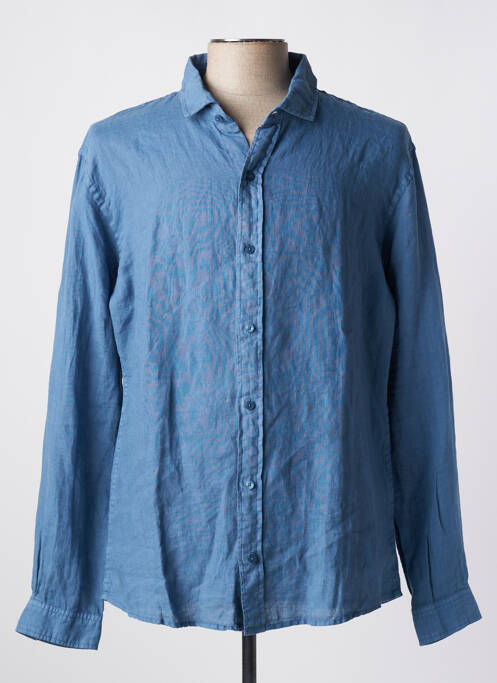 Chemise manches longues bleu HARRIS WILSON pour homme