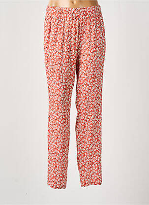 Pantalon droit taille élastique orange PAZ TORRAS femme