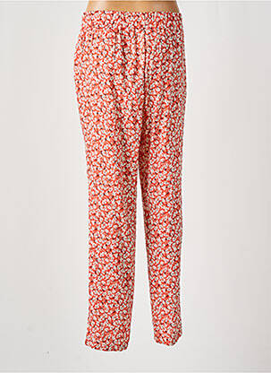 Pantalon droit taille élastique orange PAZ TORRAS femme