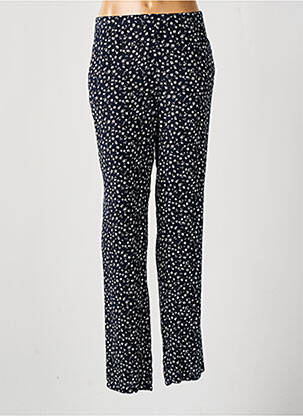 Pantalon droit taille élastique bleu GUY DUBOUIS femme