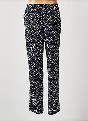 Pantalon droit taille élastique bleu GUY DUBOUIS femme