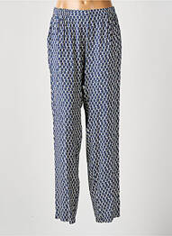 Pantalon droit taille élastique bleu GRIFFON femme