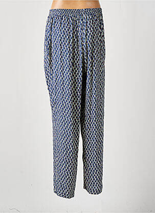 Pantalon droit taille élastique bleu GRIFFON femme