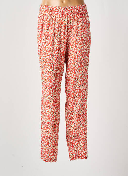 Pantalon droit orange PAZ TORRAS pour femme