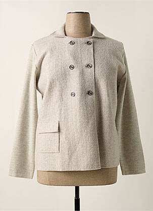 Veste casual col tailleur gris I.ODENA femme