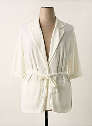 Veste casual col tailleur blanc PAZ TORRAS femme