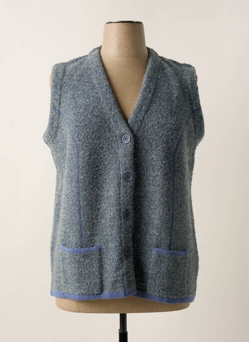 Gilet sans manche bleu I.ODENA pour femme