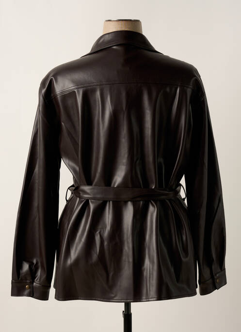 Veste simili cuir marron PAZ TORRAS pour femme