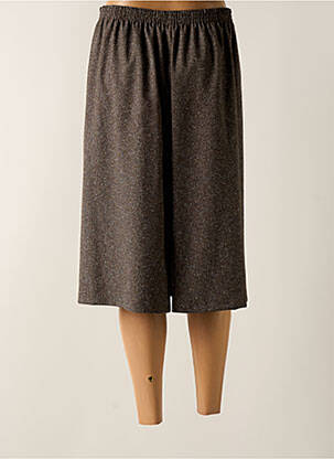 Jupe mi-longue taille haute marron GRIFFON femme