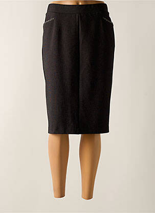Jupe mi-longue stretch noir TELMAIL femme