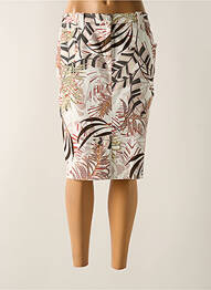 Jupe mi-longue coupe droite beige GUY DUBOUIS femme