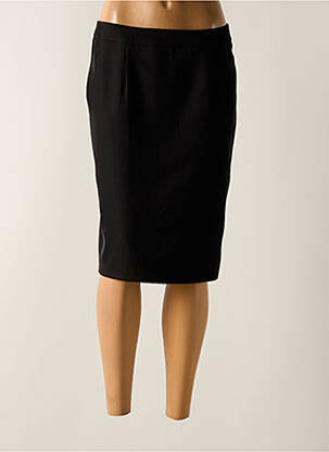 Jupe mi-longue taille à pinces noir BARBARA LEBEK femme